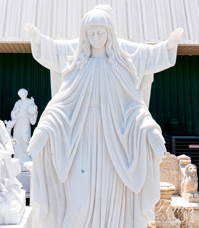 Marble Statues  - 70 Inch Our Lady Of Grace Marble Statue - MS-1481